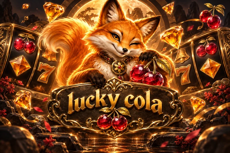 lucky cola — orihinal na slots casino game concept art sa citrine orange and dark bronze