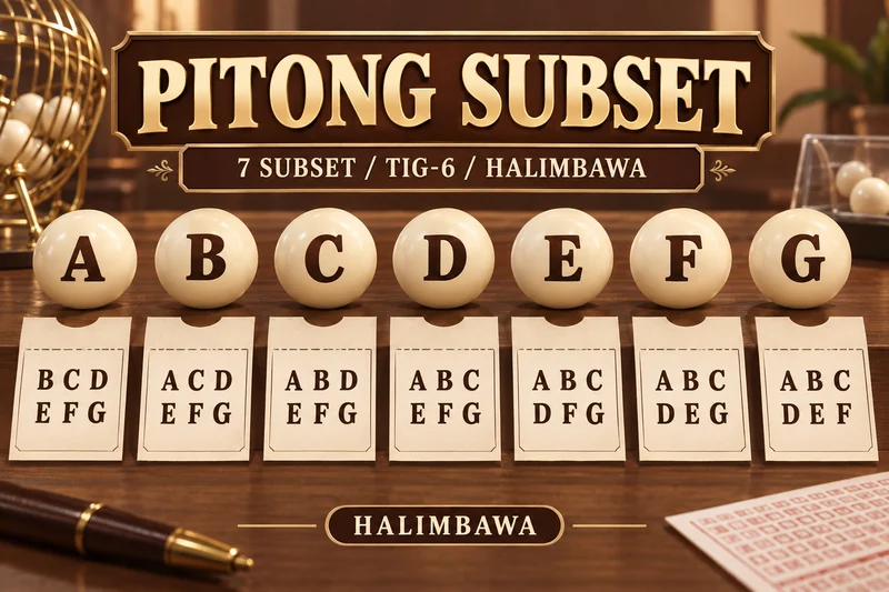 Paliwanag na ilustrasyon: Seven-number subset ledger. Mga halimbawang label, hindi aktuwal na result.