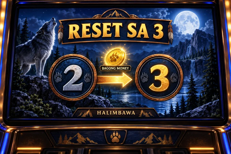 Orihinal na slot concept: Wolf Gold. Reset to three kumpara sa pagdagdag ng tatlong respins. Hindi actual provider screenshot.